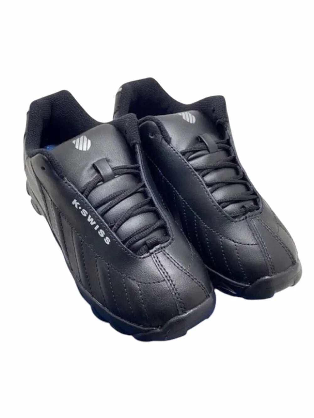NIB K-Swiss Classic Low Boys Sneakers Leather Black Athletic Shoes⁠ Sz 6-2